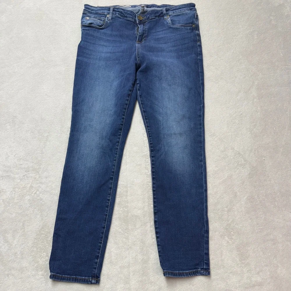 Kut from the Kloth Toothpick Skinny Jeans Dark Wash Denim 16S Short Petite